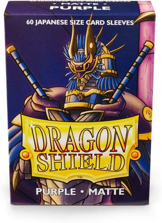 Dragon Shield 60ct Japanese Mini Card Sleeves Display Case (10 Packs) - Matte Purple