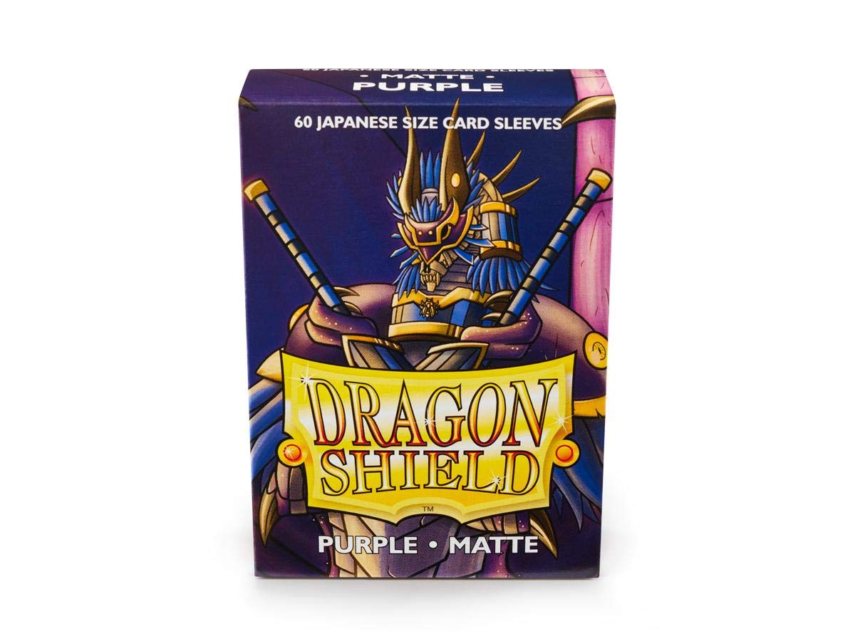 10 Packs Dragon Shield Matte Mini Japanese Purple 60 ct Card Sleeves Display Case