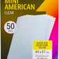 Gamegenic Prime Board Game Sleeves, Pack of 50 Extra-Clear Sleeves, 44 by 67 mm Card Sleeves Optimized for Mini American Card Games, Premium Card Protection, FFG Yellow Color Code