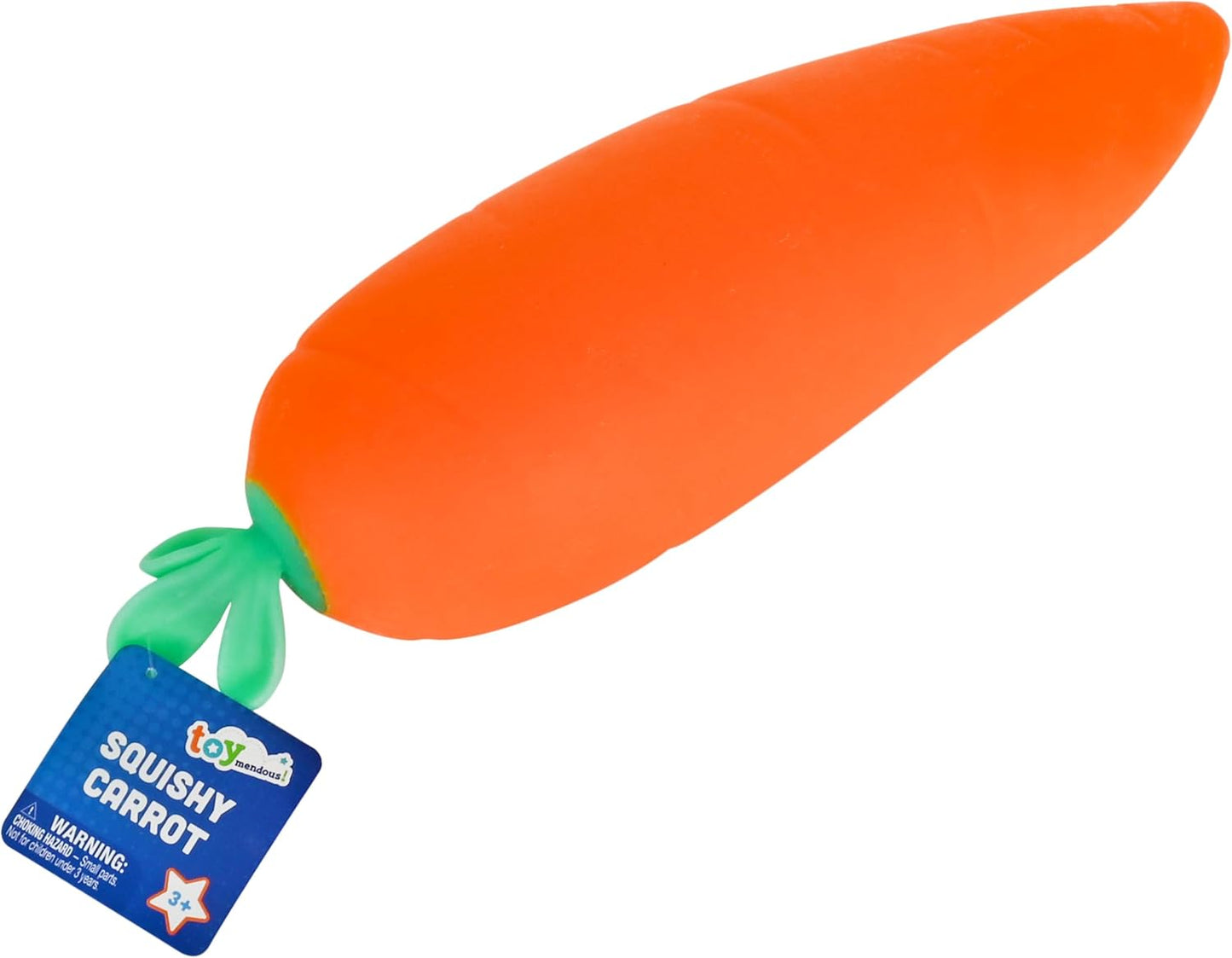 Toymendous Squishy Carrot – Jumbo 11.5 Inch Squishy Vegetable | Giant Stress Relief Toy | Fidget Sensory Food Fun for Kids, Teens & Adults