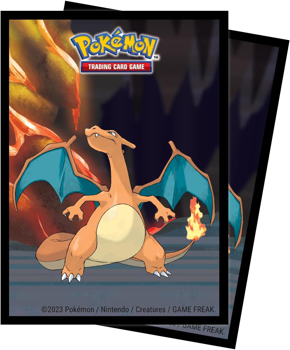 Ultra PRO - Gallery Series: Scorching Summit 65ct Card Deck Protector Sleeves for Pokémon, Ultra Clear Card Sleeves with ChromaFusion Tech, ft. Charizard, Salazzle, Torkoal, & Alolan Marowak