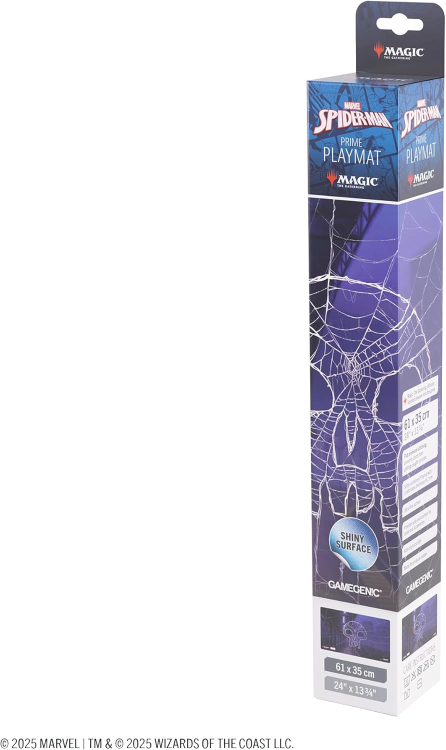 Gamegenic Magic: The Gathering Marvel's Spider-Man Swamp Shiny PLAYMAT - Premium 61x35cm Game Mat with Shiny Surface, Cushioning, Anti-Slip Back & Flat Stitching, Official MTG Accessory