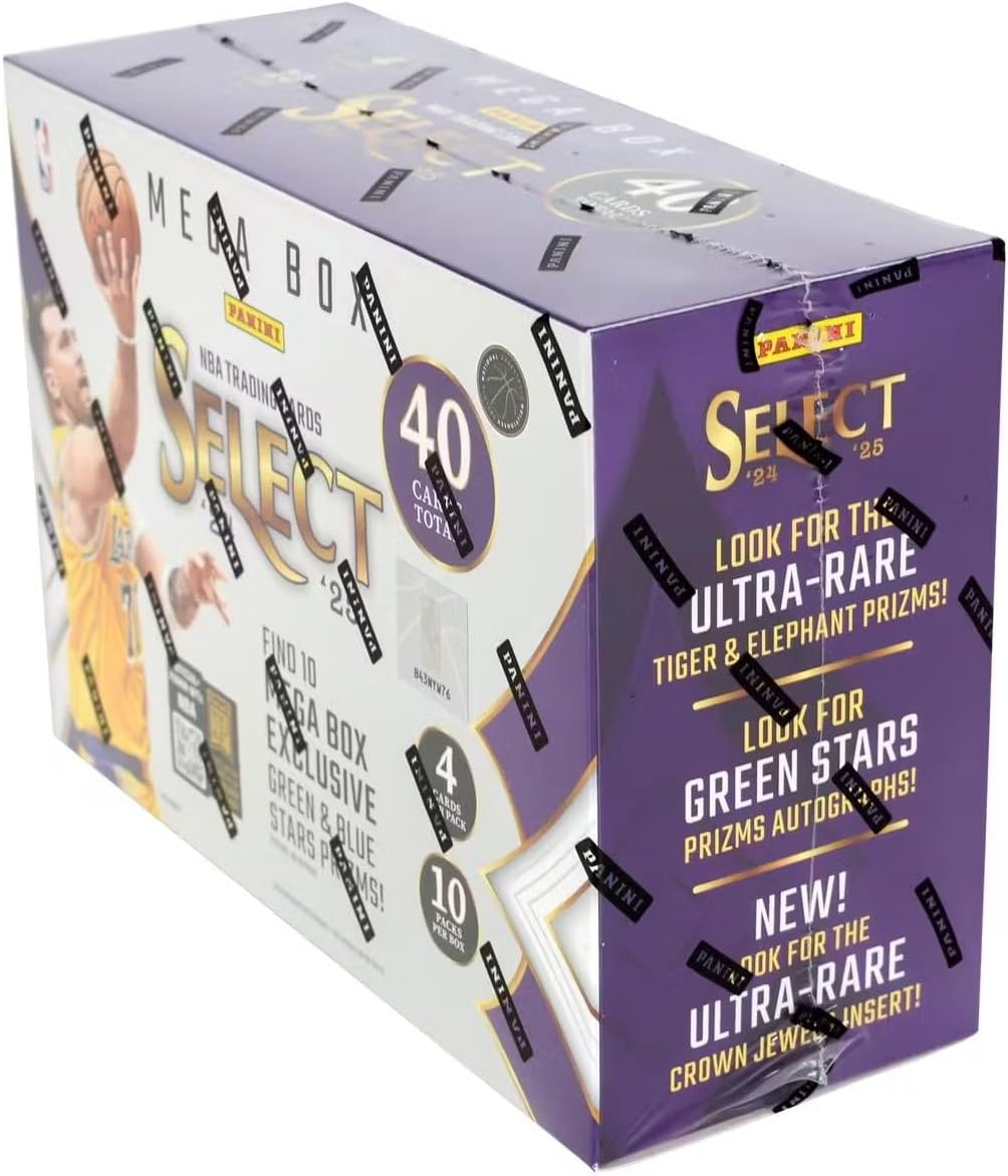 Panini 2024-25 Select Basketball Hobby Mega Trading Card Box (Green & Blue Stars Prizm)