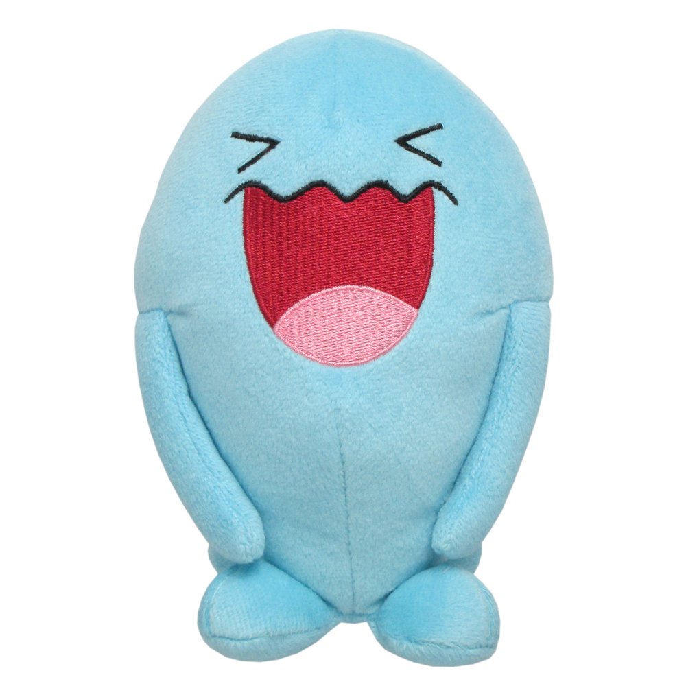 Sanei Pokemon All Star Series Wobbuffet Stuffed Plush, 6"