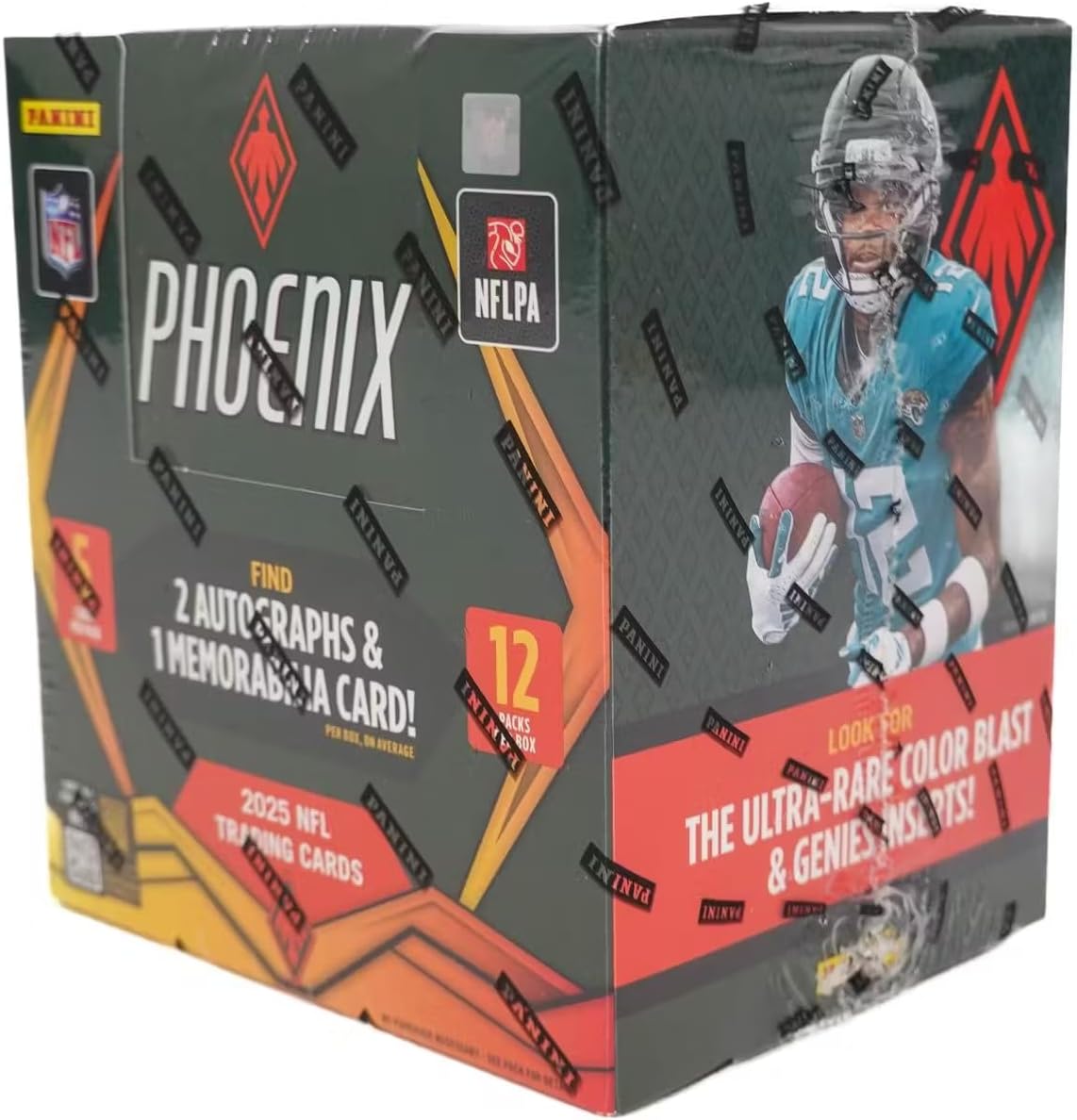 Panini 2025 Phoenix Football Hobby Trading Card Box (2 Autographs Per Box Including 1 Rookie Patch Autograph)