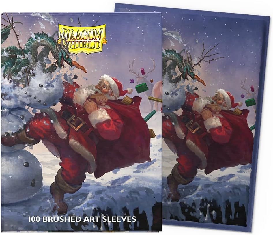 Dragon Shield | Brushed Art Sleeves | Christmas 2025 | 100 CT - Smooth & Tough Premium TCG Sleeves | Compatible with Pokemon, Flesh & Blood, One Piece & Magic The Gathering