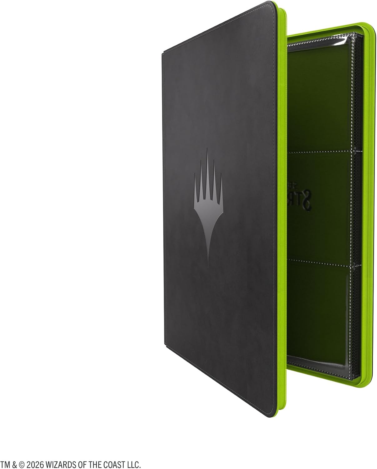 Gamegenic Magic: The Gathering Secrets of Strixhaven Prime Zip-UP Album 18-Pocket Black/Green Color - Holds 360 Double-Sleeved Cards, Zippered Trading Card Storage