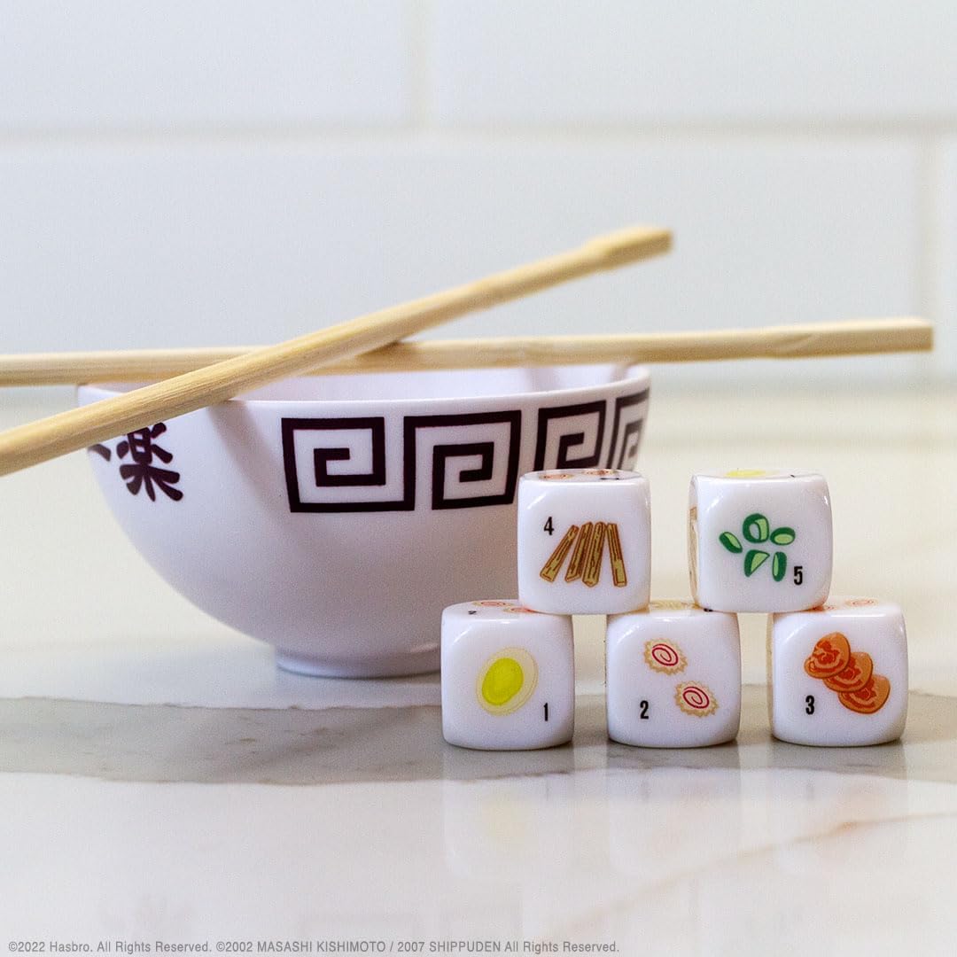 USAOPOLY YAHTZEE: Naruto Shippuden | Collectible Ramen Bowl Dice Cup | Classic Family Dice Game Based on Anime Show | Great for Family Game Night | Officially-Licensed Naruto Game & Merchandise