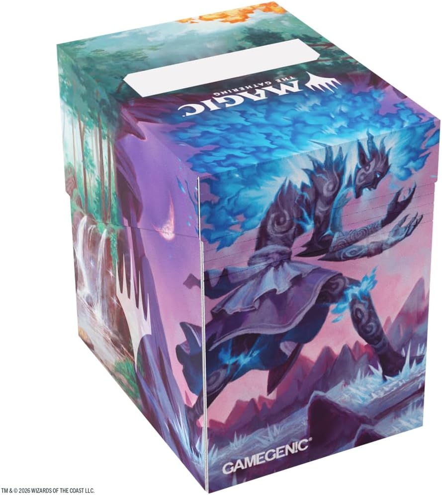 Gamegenic Magic: The Gathering Lorwyn Eclipsed SOFT DYNACRATE 100+ XL - Ashling, Rekindled/Ashling, Rimebound Design, Flexible Sizemorph Divider for 80–100+ Double-Sleeved Cards, Self-Lock Mechanism