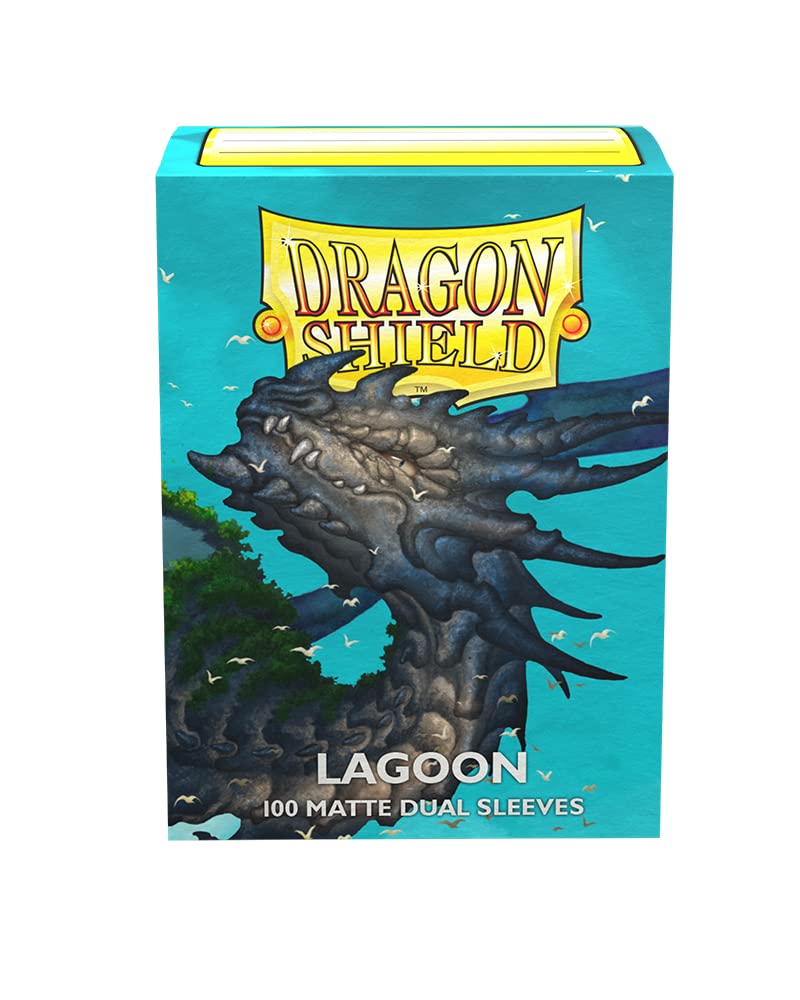 Dragon Shield Standard Size Card Sleeves  Matte Dual Lagoon 100CT  MTG Card Sleeves are Smooth & Tough  Compatible with Pokemon, Yu-Gi-Oh!, & Magic The Gathering Card Sleeves
