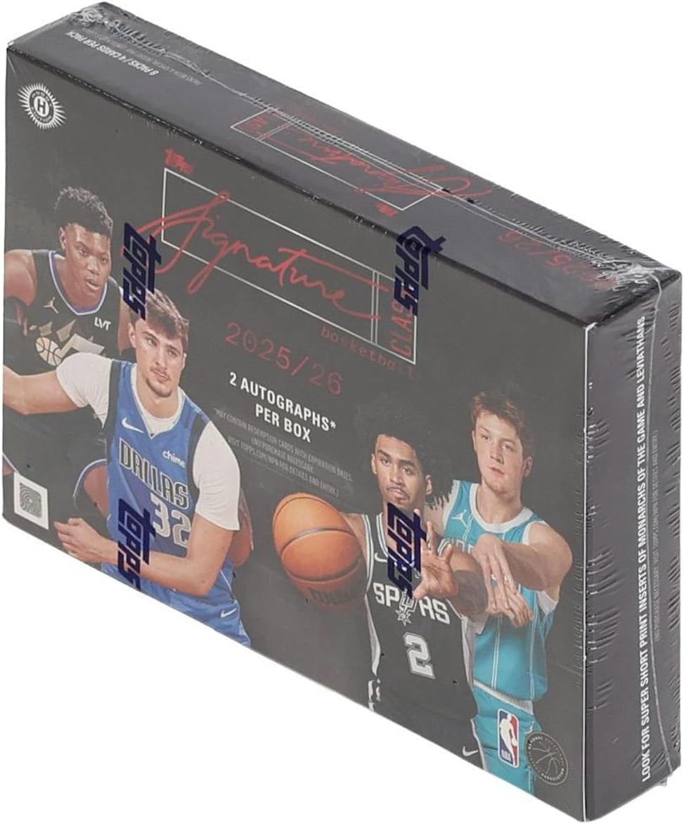 Topps 2025-26 Signature Class Basketball Hobby Box, Sealed, 8 Packs, 2 Autographs