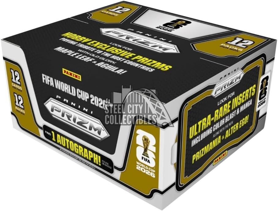 2026 Panini Prizm FIFA World Cup Soccer Hobby Box - Prizm Parallels, Autos