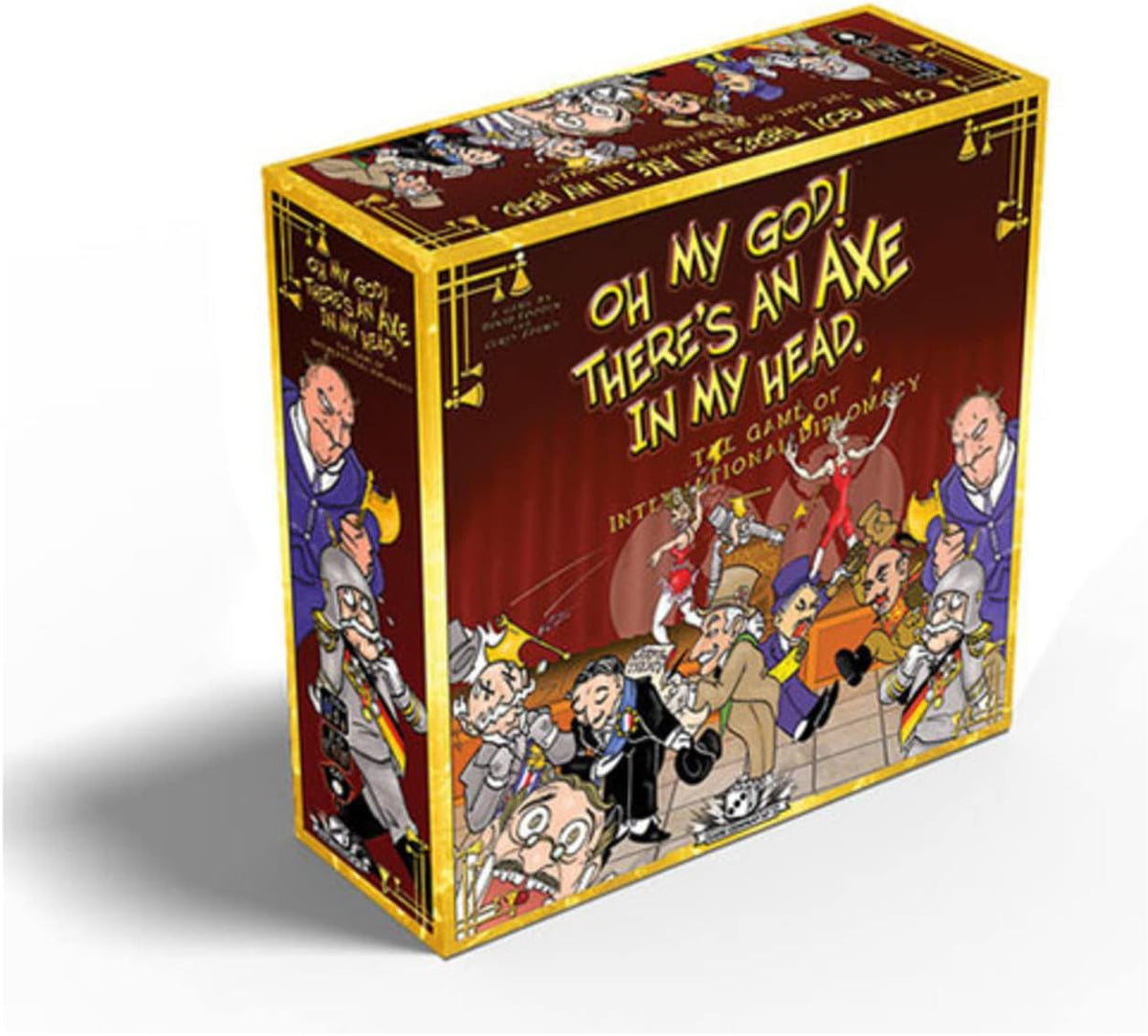 Game Company No. 3 Oh My God! There's an Axe in My Head! Board Game – International Diplomacy Strategy Game, 2–6 Players
