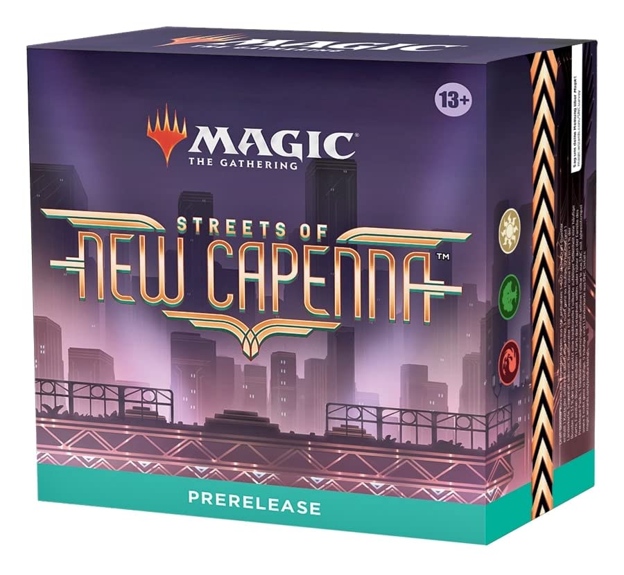 Magic: The Gathering Prerelease Kit: MTG Streets of New Capenna Cabaretti Red Green White - 6 Packs, Promos, Dice (MTGWCPRKMTGSNCRGW1)