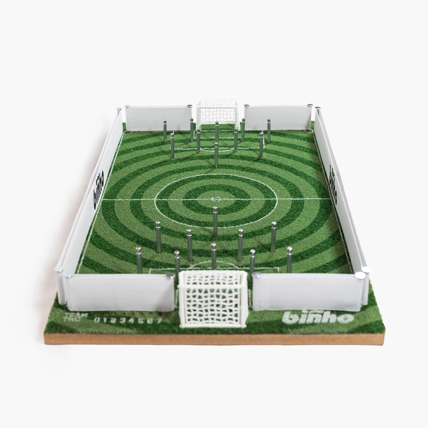 Binho Board Classic Board Game Circle Stripes Edition - 2-Player Fast-Paced Finger Flicker Pinball Family Board Game - Portable Tabletop Sports Game Set for Any Occasion