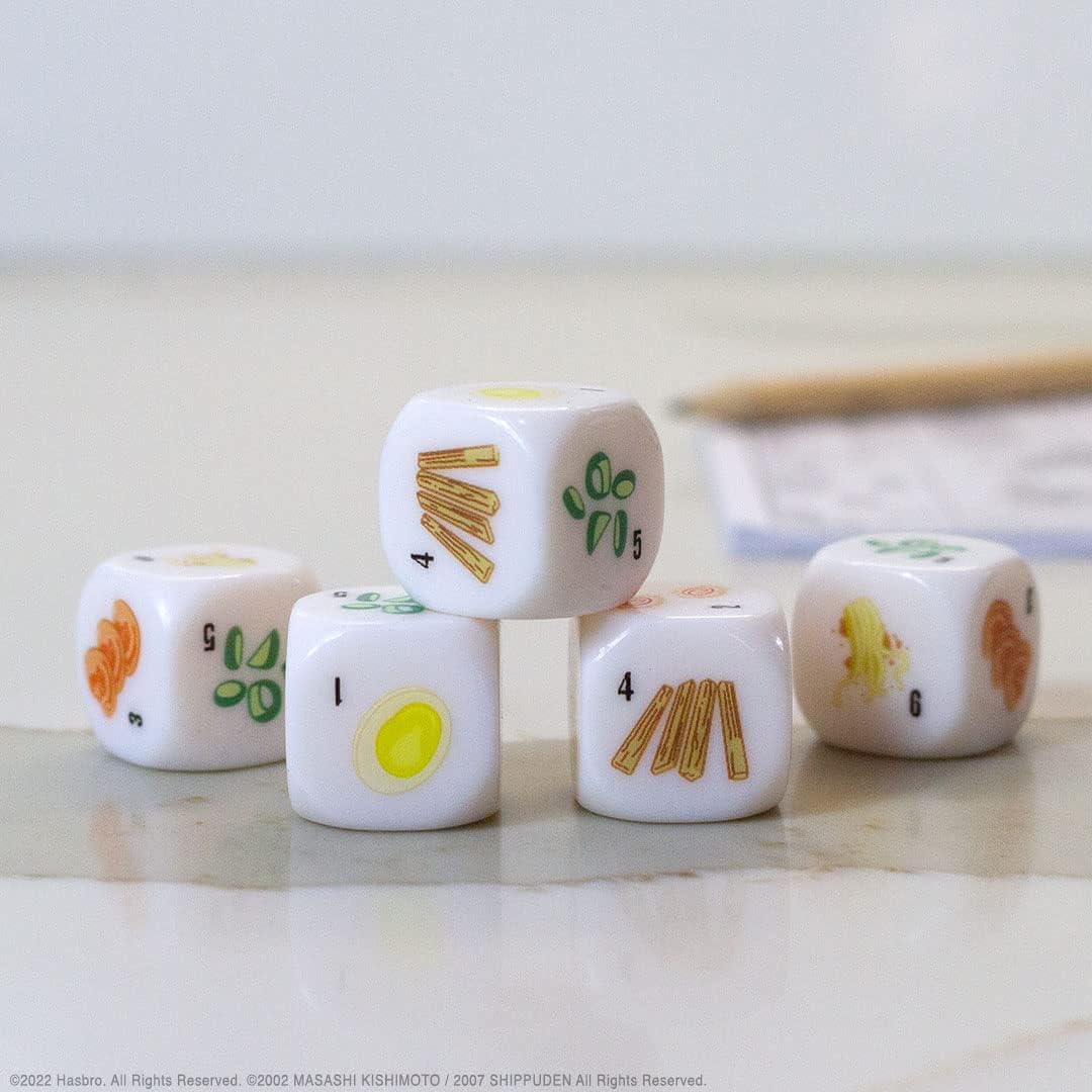 USAOPOLY YAHTZEE: Naruto Shippuden | Collectible Ramen Bowl Dice Cup | Classic Family Dice Game Based on Anime Show | Great for Family Game Night | Officially-Licensed Naruto Game & Merchandise