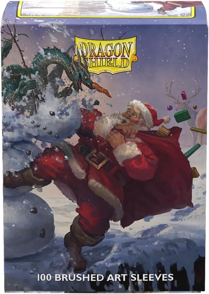 Dragon Shield | Brushed Art Sleeves | Christmas 2025 | 100 CT - Smooth & Tough Premium TCG Sleeves | Compatible with Pokemon, Flesh & Blood, One Piece & Magic The Gathering