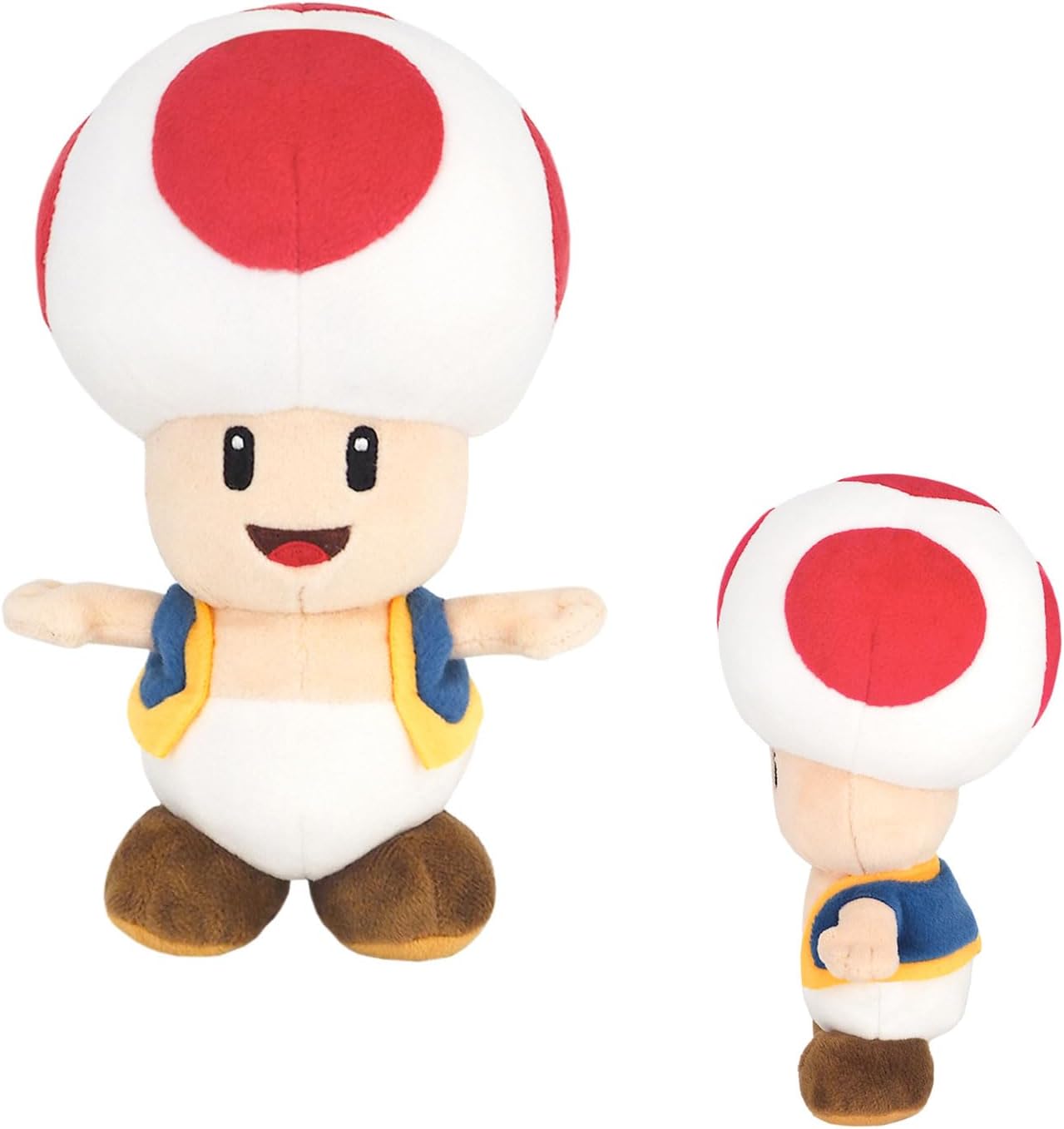 Sanei Boeki Super Mario All Star Collection 7.5" Toad Plush, Small