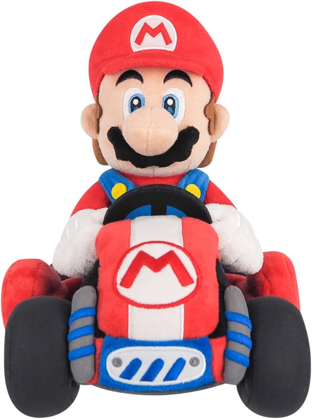 Sanei Boeki MKW01 Super Mario Kart World Mario Plush Toy W6.7 x D10.6 x H8.9 inches (W17 x D27 x H22.5 cm)