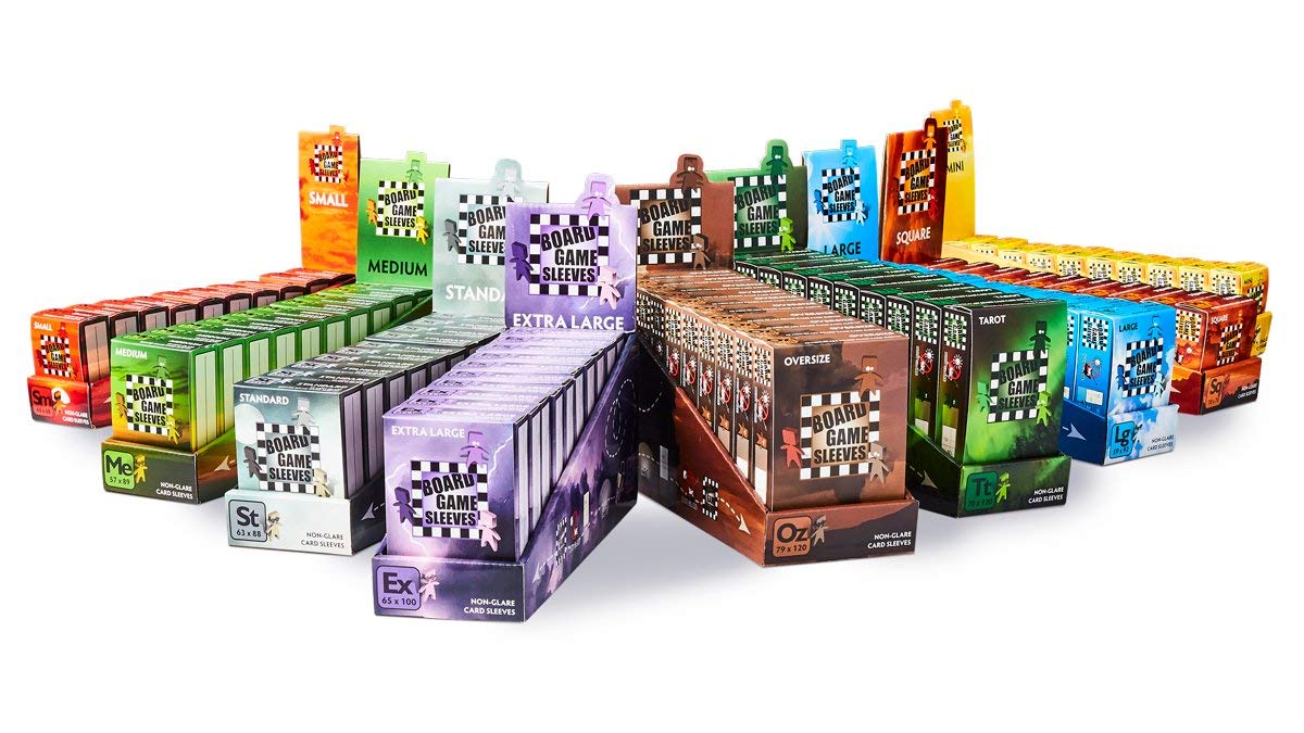 2 Packs Arcane Tinmen Non-Glare Board Game Sleeves 50 ct Mini Size Card Sleeves Individual Pack