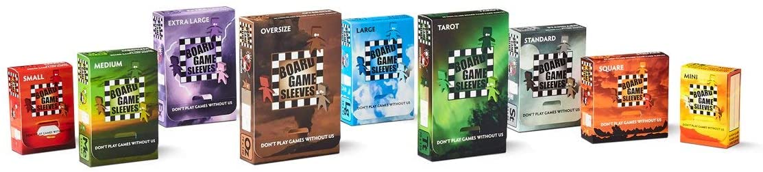 Arcane Tinmen 50ct Non-Glare Board Game Sleeves Display Case (10 Packs) - Large