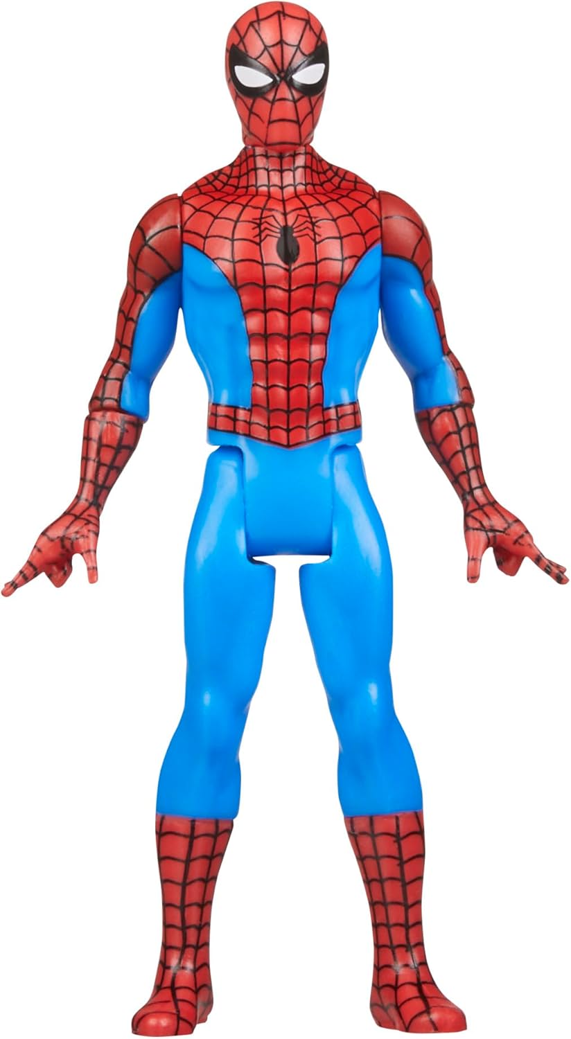 Marvel Legends Series Retro 375 Collection Spider-Man 3.75-Inch Collectible Action Figures,Toys for Ages 4 and Up