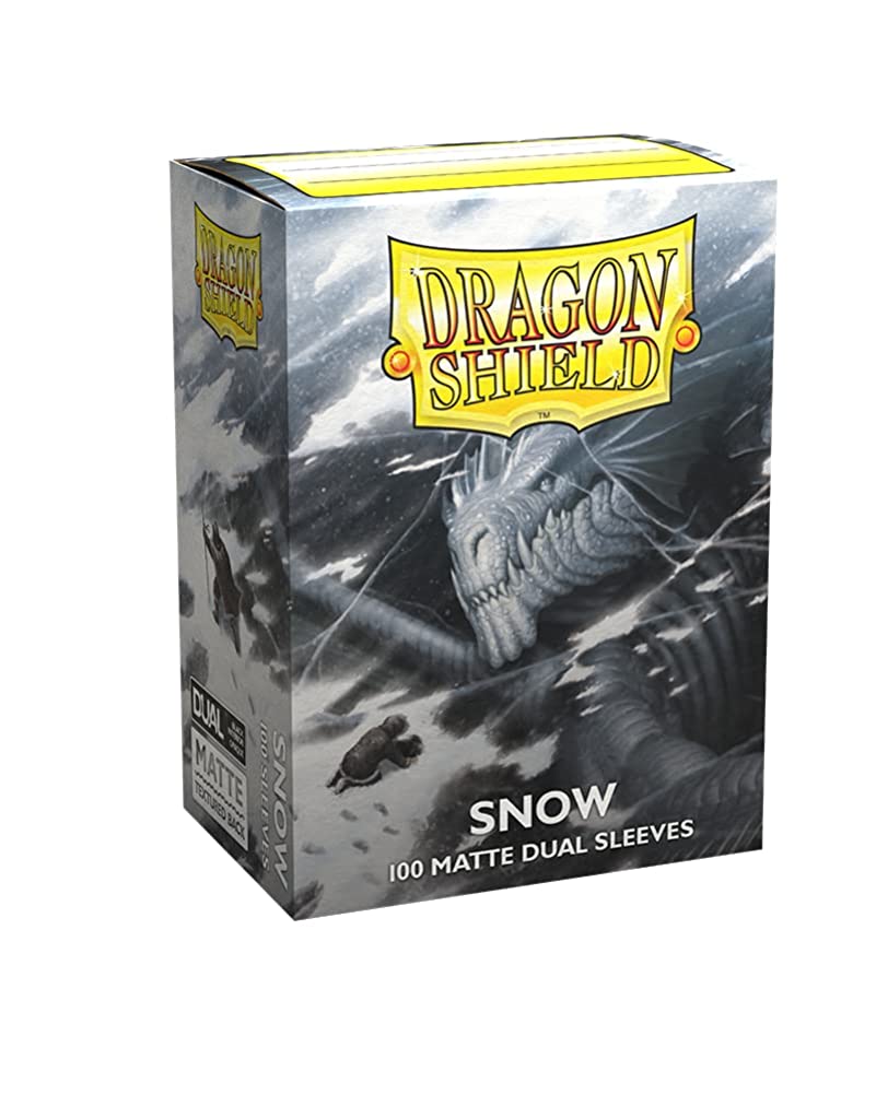 Dragon Shield Standard Size Card Sleeves  Matte Dual Snow 100CT  MTG Card Sleeves are Smooth & Tough  Compatible with Pokemon, Yu-Gi-Oh!, & Magic The Gathering Card Sleeves