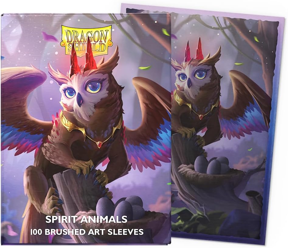 Dragon Shield | Brushed Art Sleeves | The Dragowlis | 100 CT - Smooth & Tough Premium TCG Sleeves | Compatible with Pokemon, Flesh & Blood, One Piece & Magic the Gathering