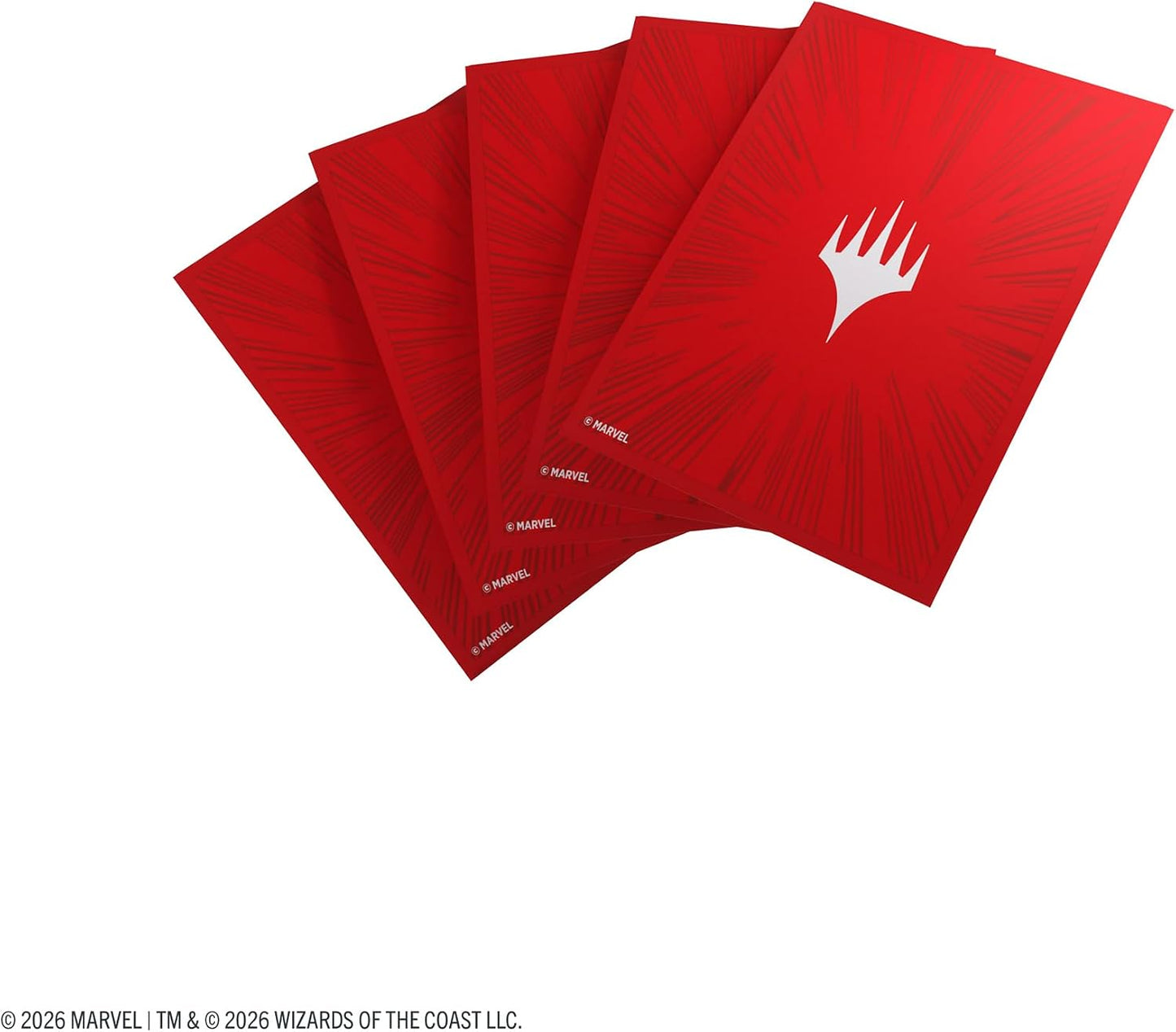 Magic: The Gathering Marvel Super Heroes Premium Double Sleeving Pack 100 | Gamegenic Comic Burst Red Deck Protector Set with Art Sleeves & Inner Sleeves for MTG Commander Cards