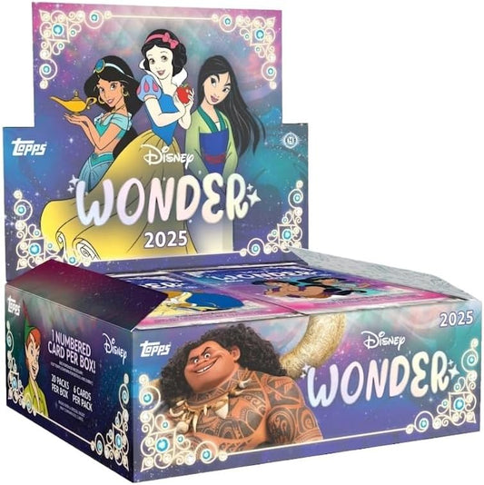 Topps 2025 Disney Wonder Hobby Box - 20 Packs, 6 Cards Each, Includes Parallels, Stickers, Inserts