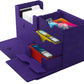 Gamegenic The Academic 133+ XL Premium Deck Box | Double-Sleeved Card Storage | Card Game Protector | Holds Up to 122 Cards Plus Game Accessories | Purple/Purple Color