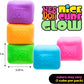 Schylling NeeDoh Nice Cube Glow - Squeeze Toy with a Super Solid Squish - Glows in The Dark - 2.25" Cube - Color May Vary