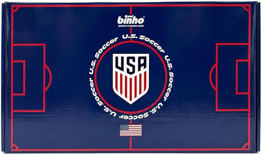Binho Board Classic Board Game United States National Team(Main) Edition - 2-Player Fast-Paced Finger Flicker Pinball Board Games - Portable Tabletop Sports Game Set for Any Occasion