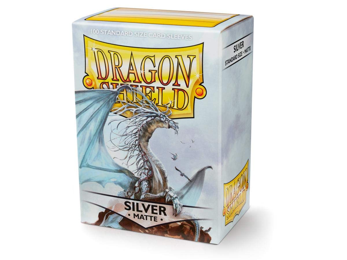 Dragon Shield Matte Silver Standard Size 100 ct Card Sleeves Individual Pack