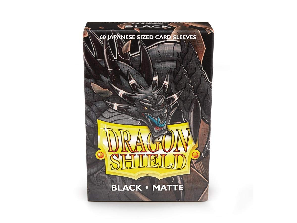 10 Packs Dragon Shield Matte Mini Japanese Black 60 ct Card Sleeves Display Case