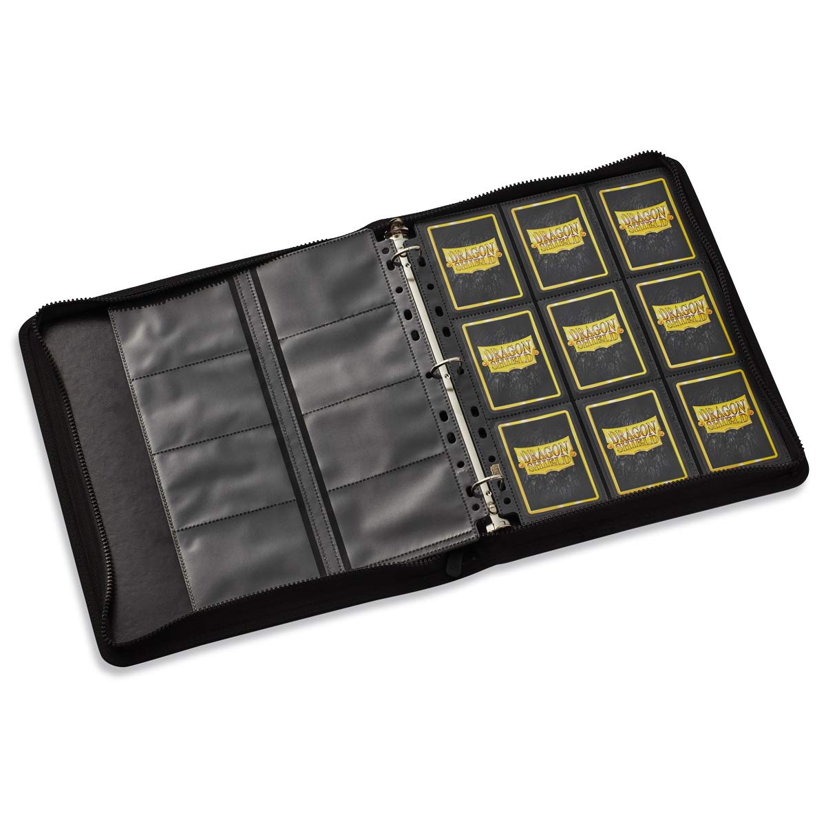 Arcane Tinman AT-38002 Card Binder: Dragon Shield 9 Pocket Portfolio Zipper, Black