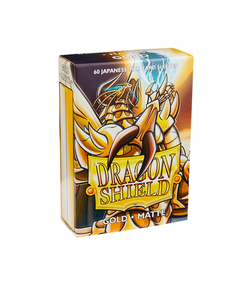 Dragon Shield Matte Mini Japanese Gold 60 ct Card Sleeves Individual Pack