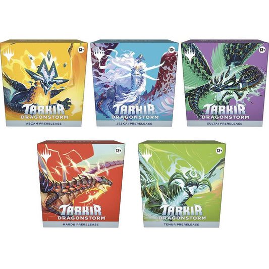 Magic: The Gathering Tarkir: Dragonstorm Prerelease Kit (Random Clan) - 6 Play Packs, Dice, Promos