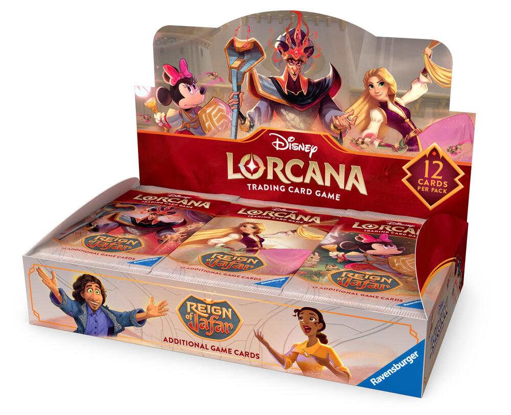 Ravensburger Disney Lorcana TCG: Reign of Jafar Booster Pack Display | 24 Packs with 12 Trading Cards Each | Ideal for Collectors & Disney Fans | Suitable for Ages 8+