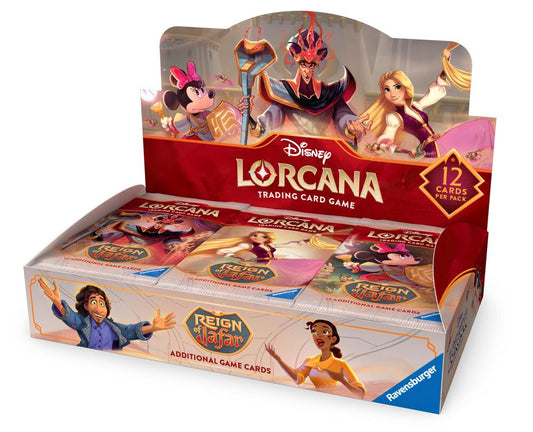 Ravensburger Disney Lorcana TCG: Reign of Jafar Booster Pack Display | 24 Packs with 12 Trading Cards Each | Ideal for Collectors & Disney Fans | Suitable for Ages 8+