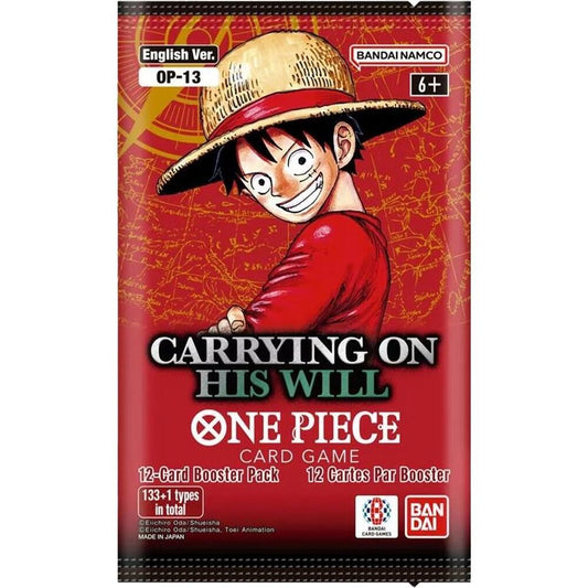 One Piece TCG: Carrying on His Will Booster Pack (OP-13) - 12 Cards