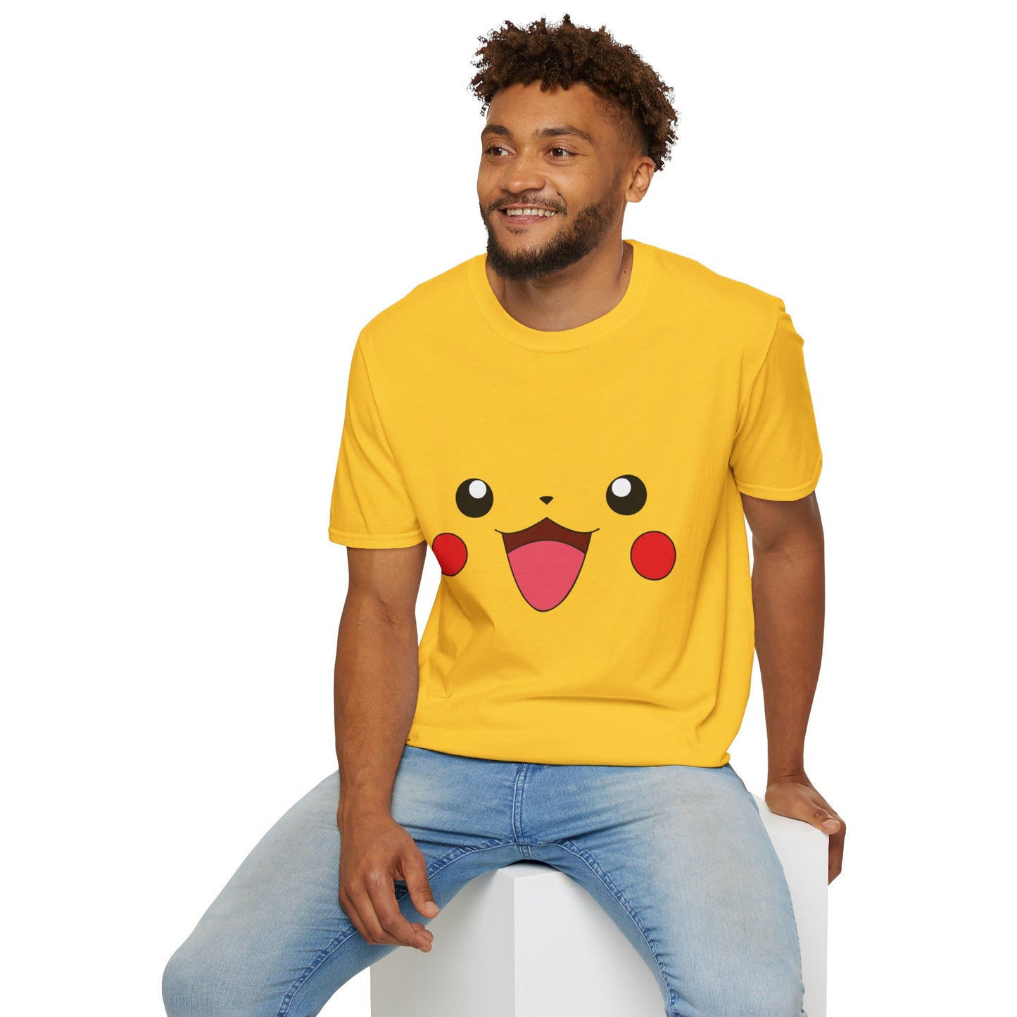 Pika Poke Face Unisex T-Shirt (Adult)