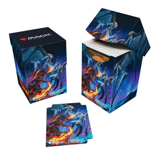 Ultra Pro - Final Fantasy x Universes Beyond Bahamut and Ifrit (Gift Bundle Packaging) 100+ Deck Box for Magic: The Gathering
