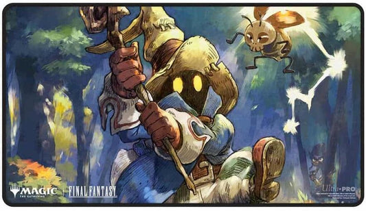 Ultra PRO - Final Fantasy x Universes Beyond Vivi, Stray Black Mage Black Stitched Playmat for Magic: The Gathering | Card Game Playmat, Final Fantasy Collectibles, Desk Mat Mousepad