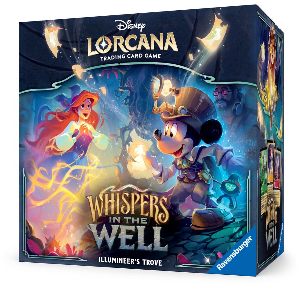 Ravensburger Disney Lorcana TCG Trove Set 10 Whispers in the Well - Secure Card Storage - Includes Booster Packs & Comprehensive Guide