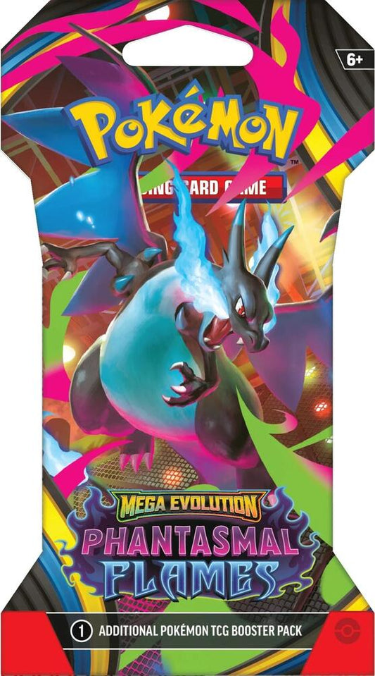 Pokemon TCG: Mega Evolution Phantasmal Flames Sleeved Booster Pack - 10 Cards - Presale Ships 11/14/2025