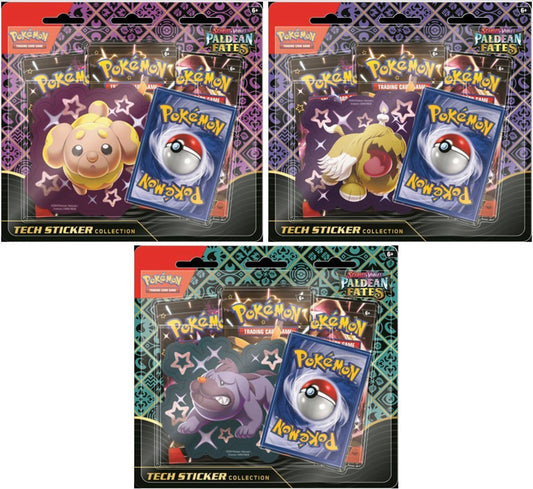 POKEMON TCG: SCARLET AND VIOLET: PALDEAN FATES: TECH STICKER COLLECTION CASE (12 UNITS) Preorder - Release: 01/26/2024