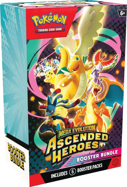 Pokemon TCG: Mega Evolution - Ascended Heroes Booster Bundle - 6 Packs - Presale Ships 04/24/2026