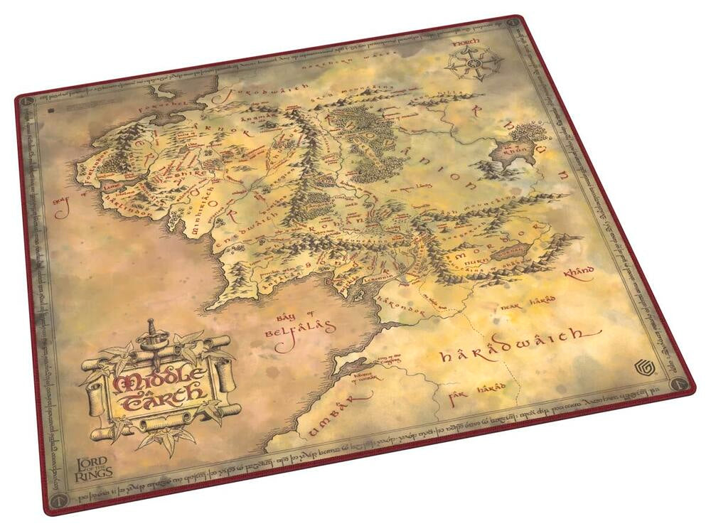 Ultimate Guard The Lord of the Rings Places of Middle-earth Oversized Play-Mat 61x61cm | Official LOTR Gaming Mat | Stitched Edges | Anti-Slip Rubber Backing