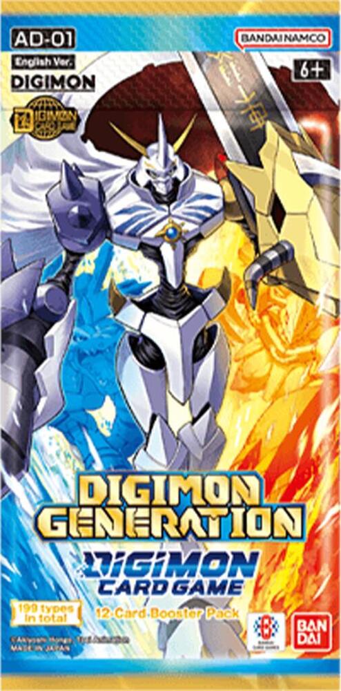 Digimon Card Game Digimon Generation Advanced Booster Pack AD-01 English Version Factory Sealed 12 Cards
